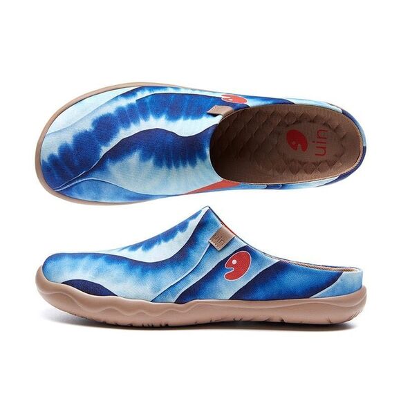 UIN Men's Mules Comfort Shoes Casual slipper (INDIGO WAVES MALAGA) - Picture 4 of 10